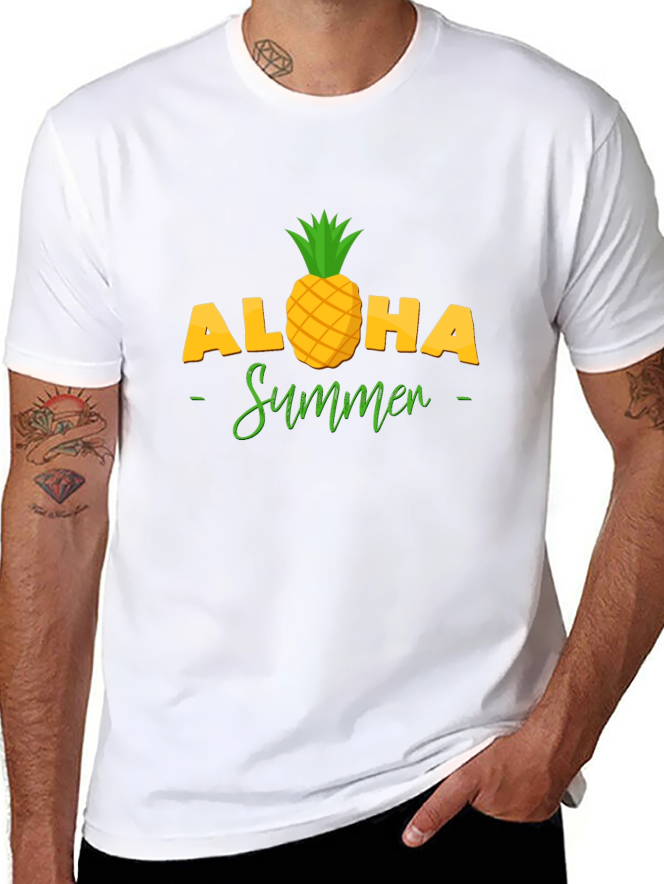 Aloha Summer Pineapple Graphic T-Shirt