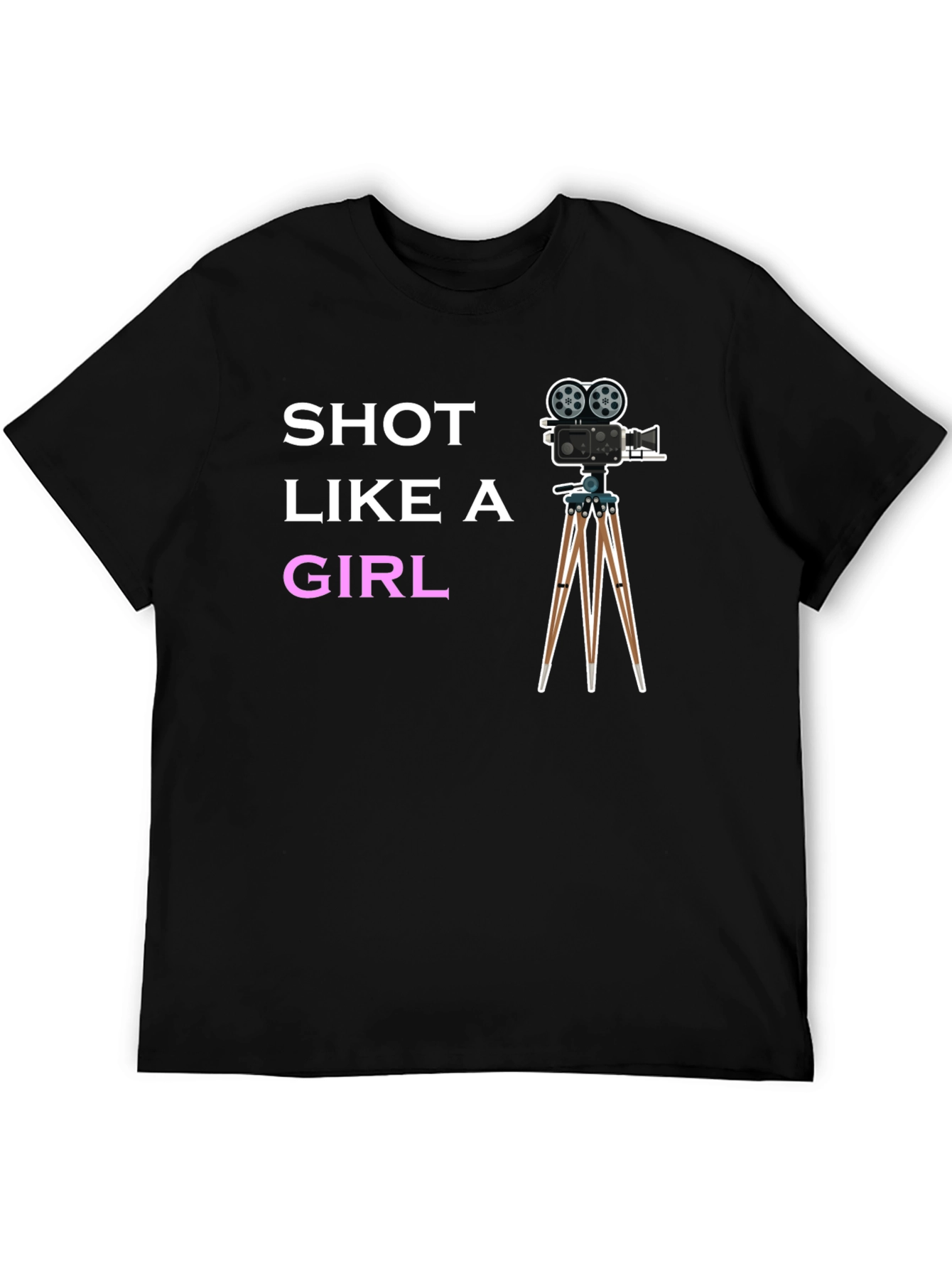 Shot Like a Girl Tee - Movie Camera T-Shirt