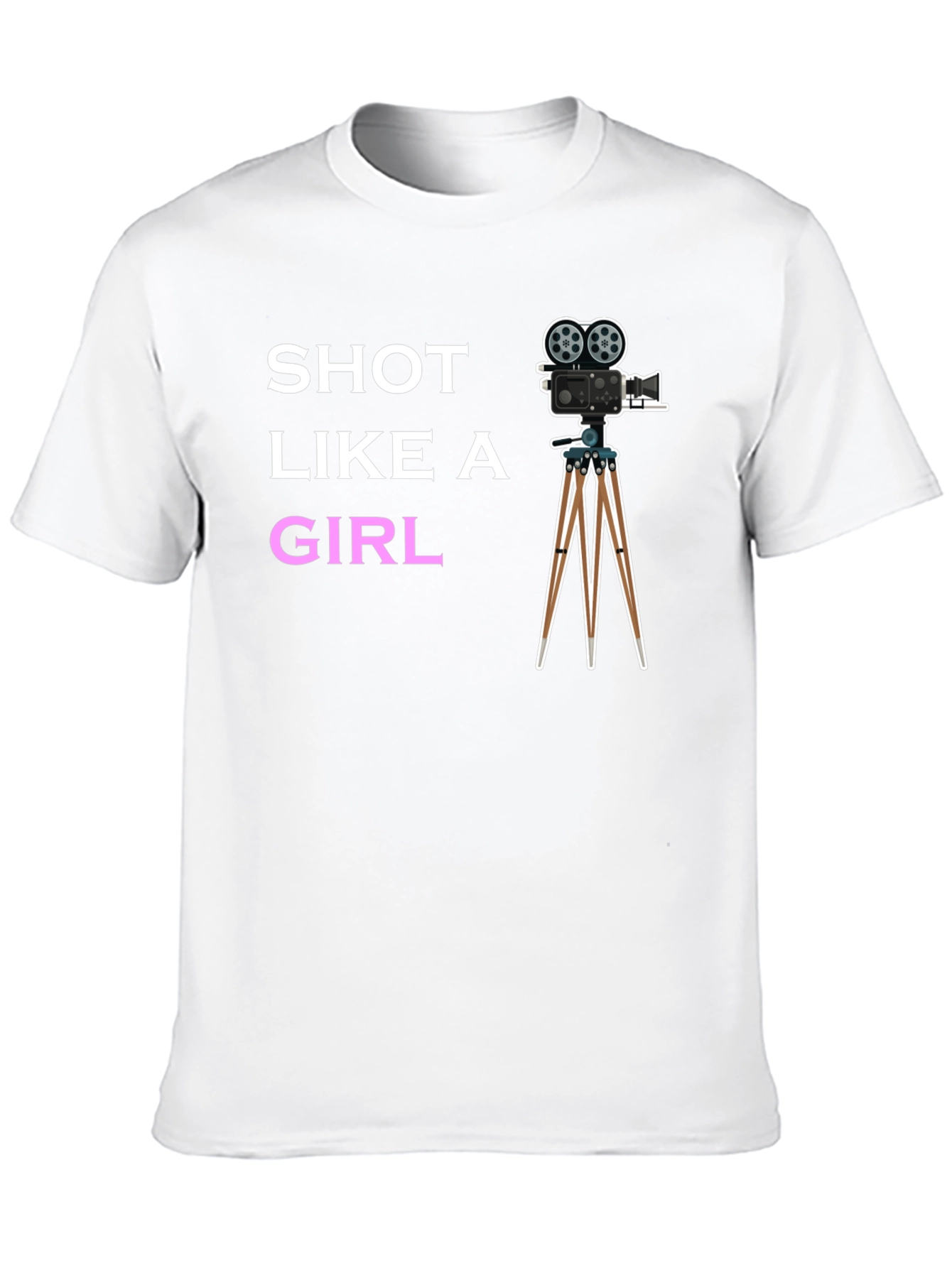 Shot Like a Girl Tee - Movie Camera T-Shirt