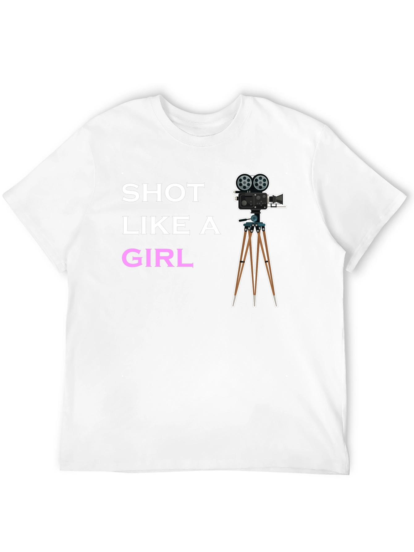 Shot Like a Girl Tee - Movie Camera T-Shirt