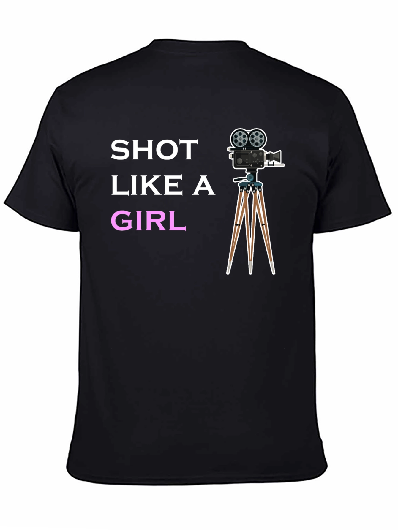 Shot Like a Girl Tee - Movie Camera T-Shirt