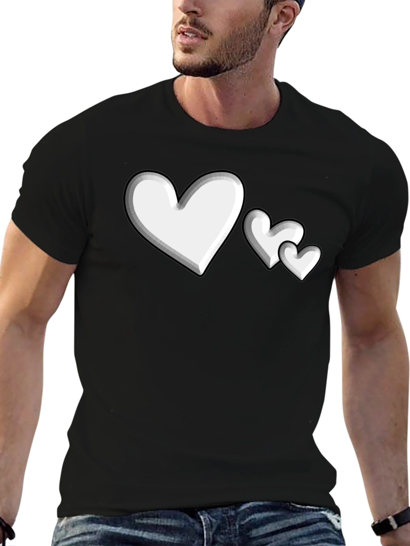 Heart Print Graphic Tee