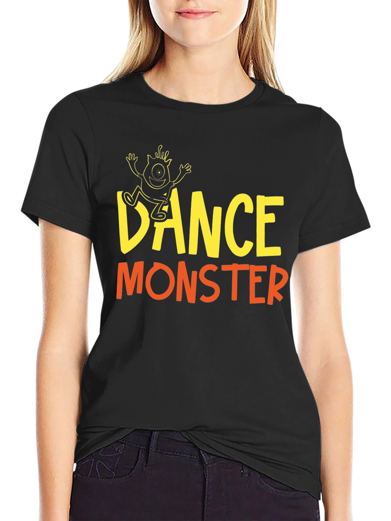 Dance Monster Graphic T-Shirt - Black Cotton Tee