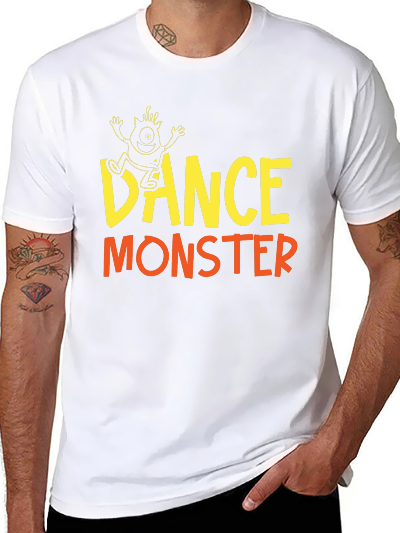Dance Monster Graphic T-Shirt - Black Cotton Tee