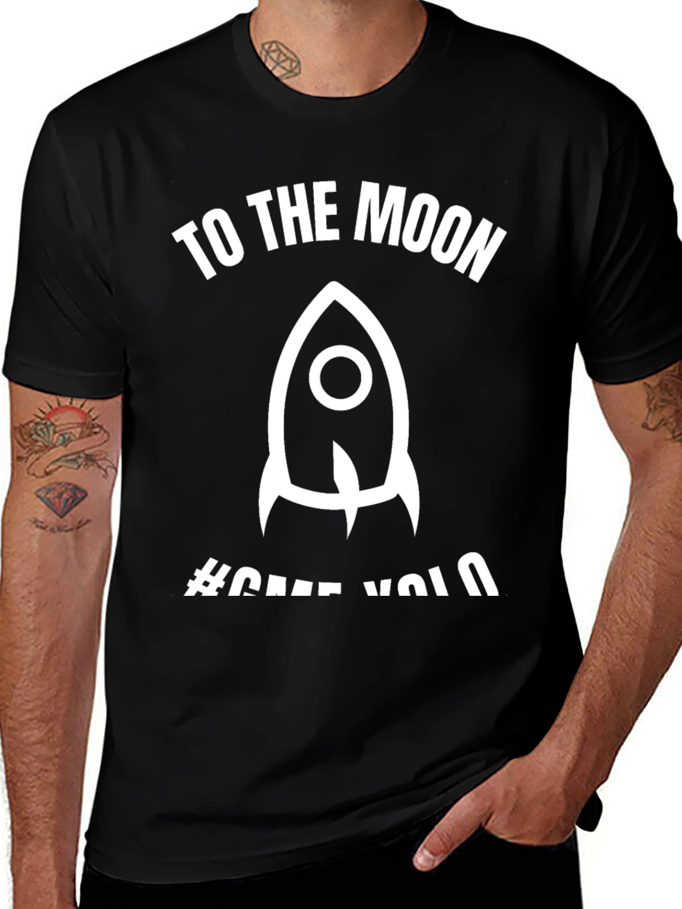 To The Moon Rocket Graphic T-Shirt