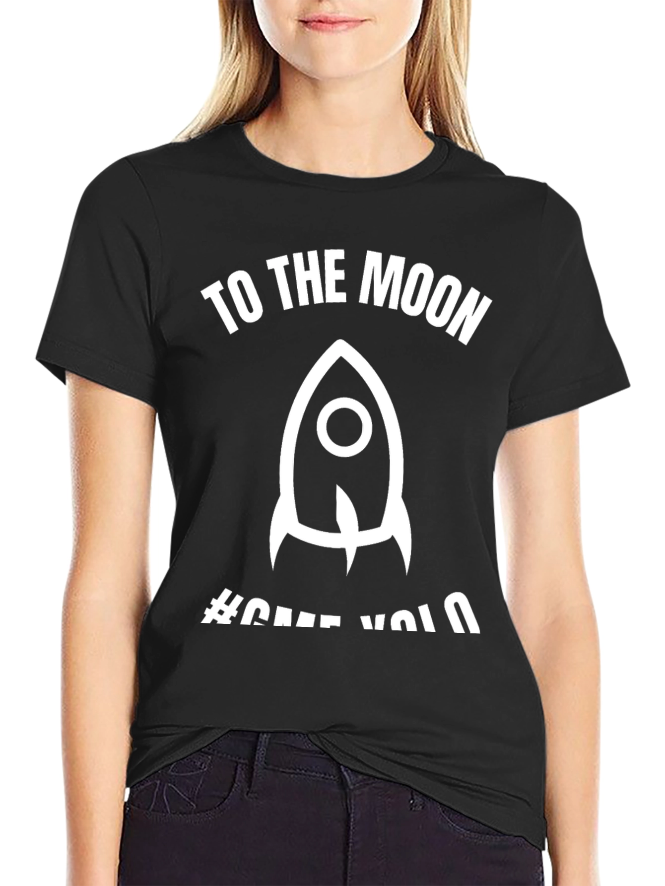 To The Moon Rocket Graphic T-Shirt