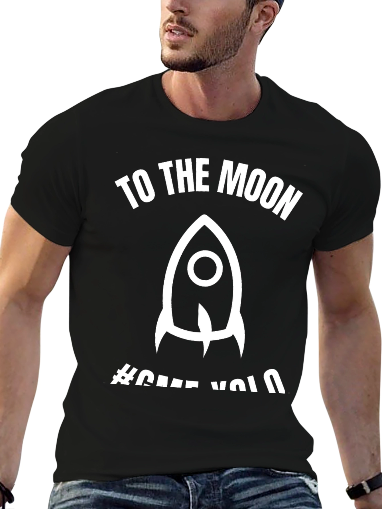 To The Moon Rocket Graphic T-Shirt