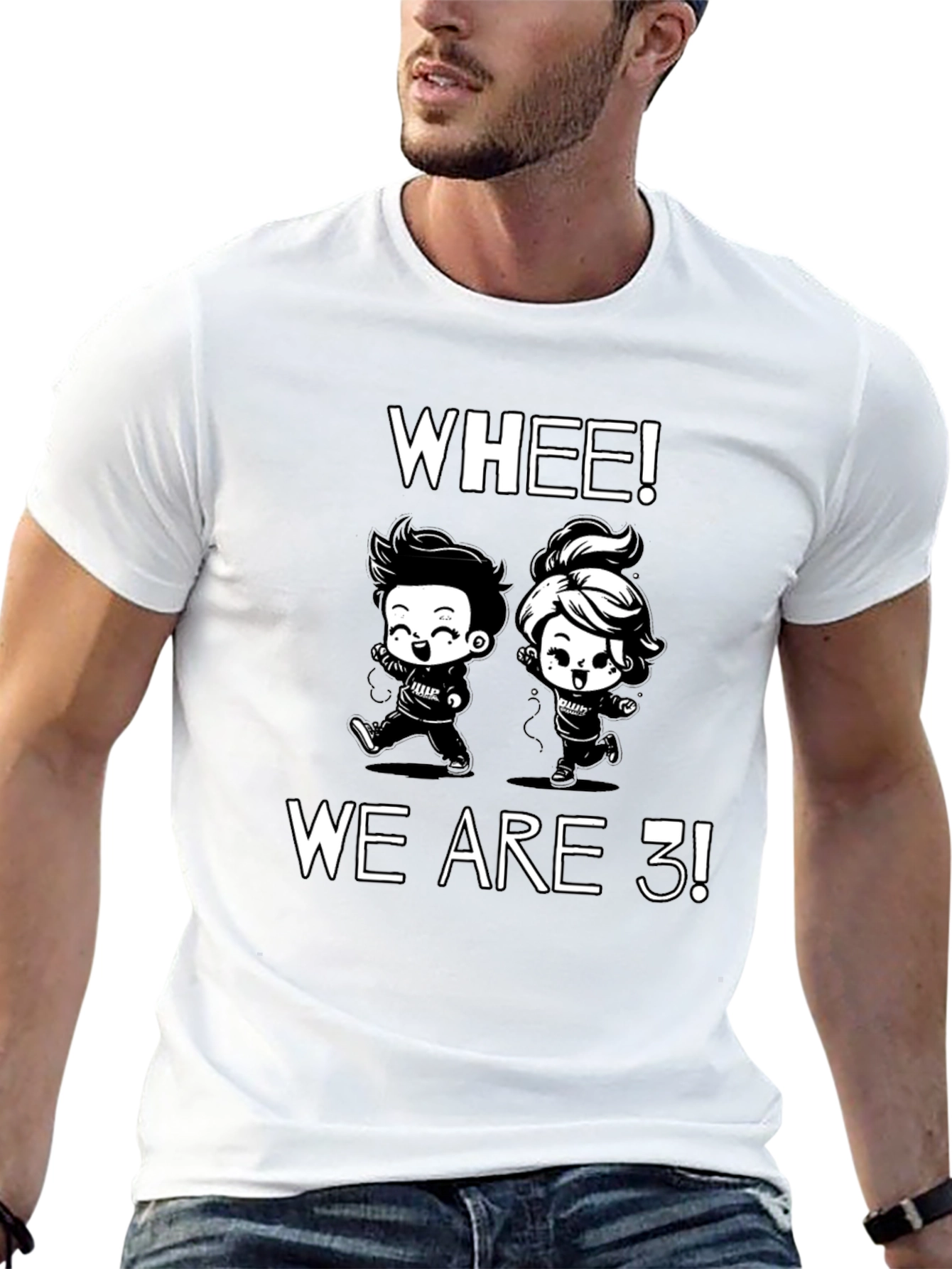 Whee! We Are 3! Cartoon T-Shirt