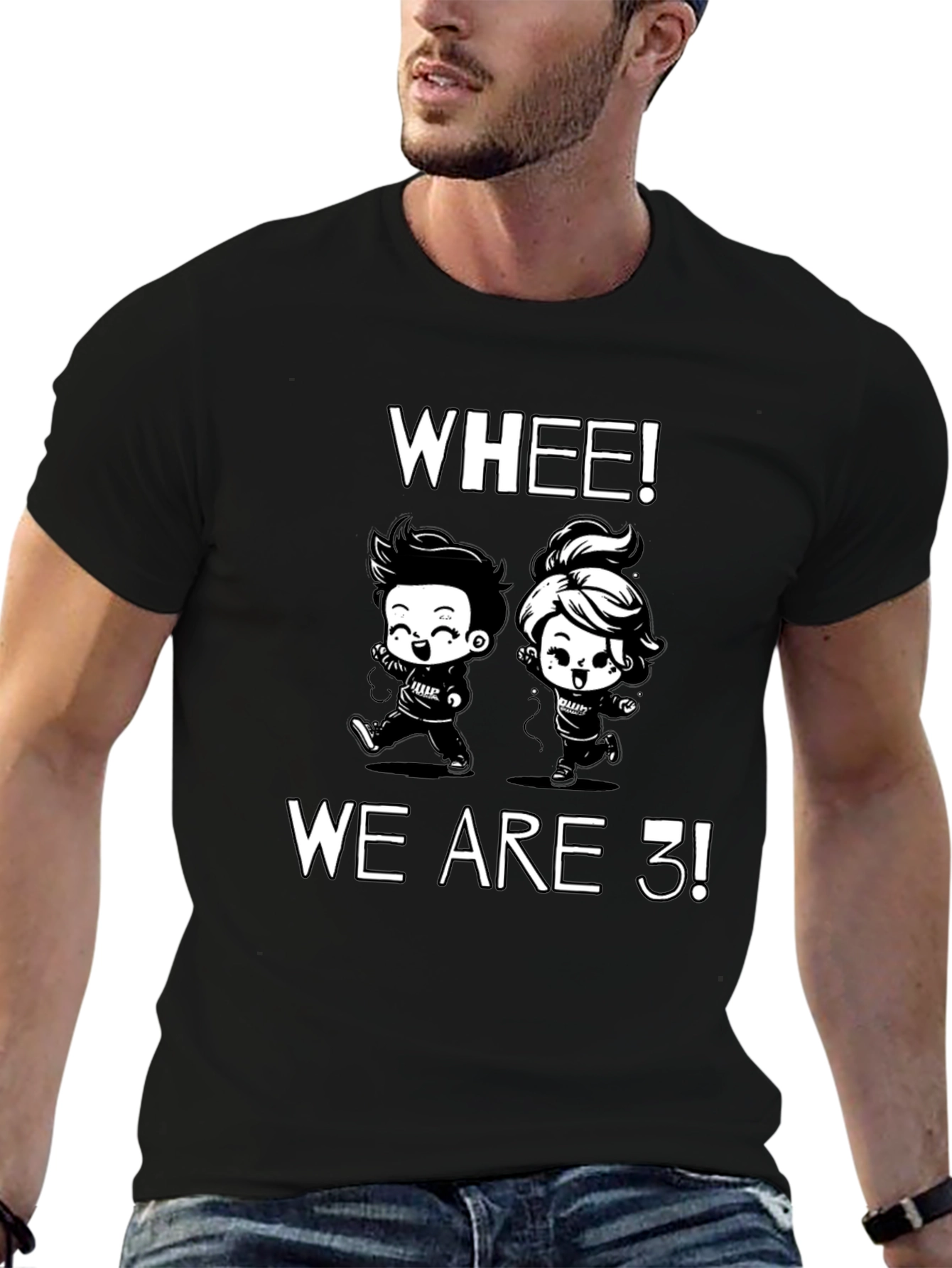Whee! We Are 3! Cartoon T-Shirt