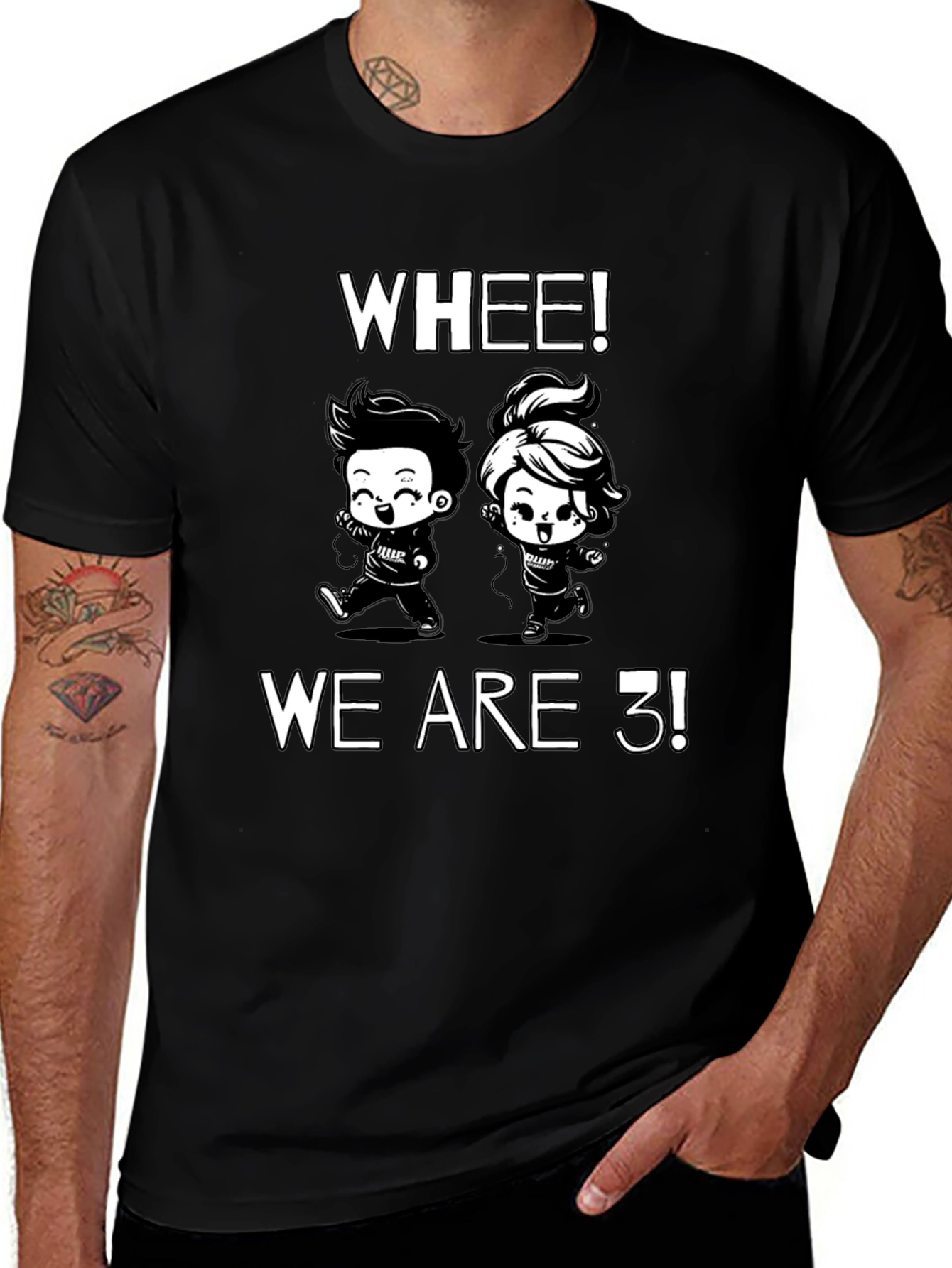 Whee! We Are 3! Cartoon T-Shirt