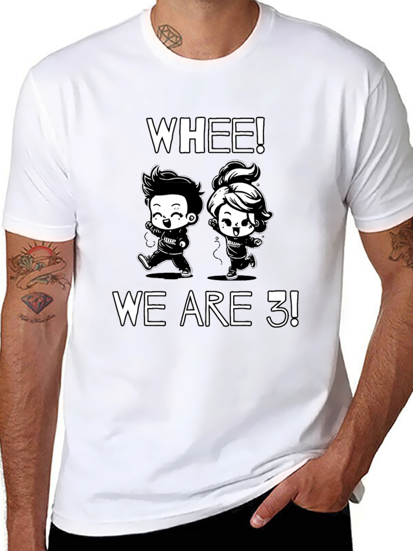 Whee! We Are 3! Cartoon T-Shirt