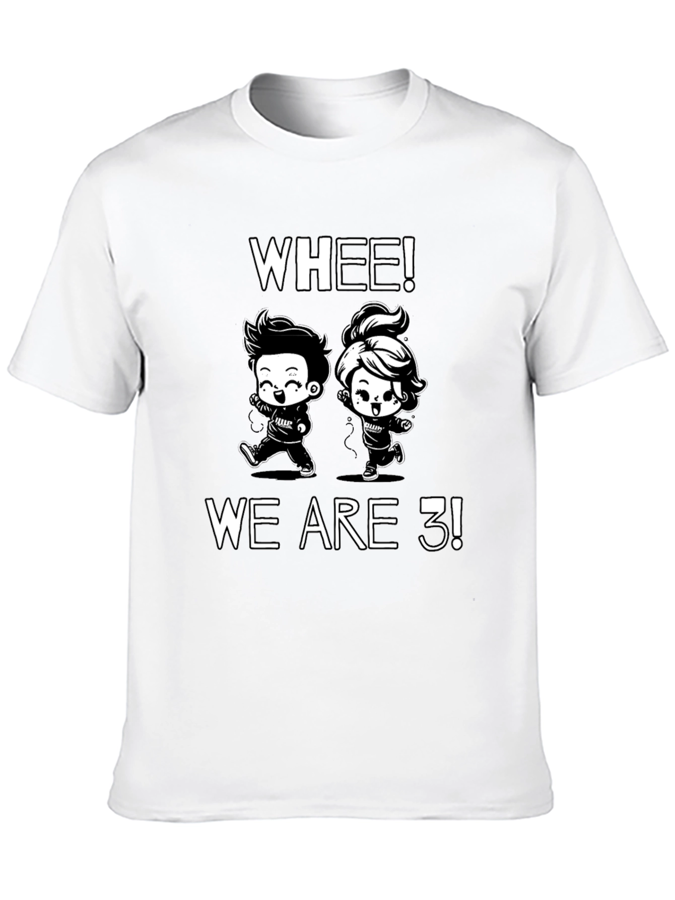 Whee! We Are 3! Cartoon T-Shirt
