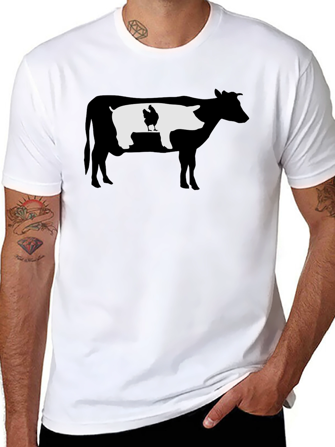 Cow Pig Chicken Funny T-Shirt