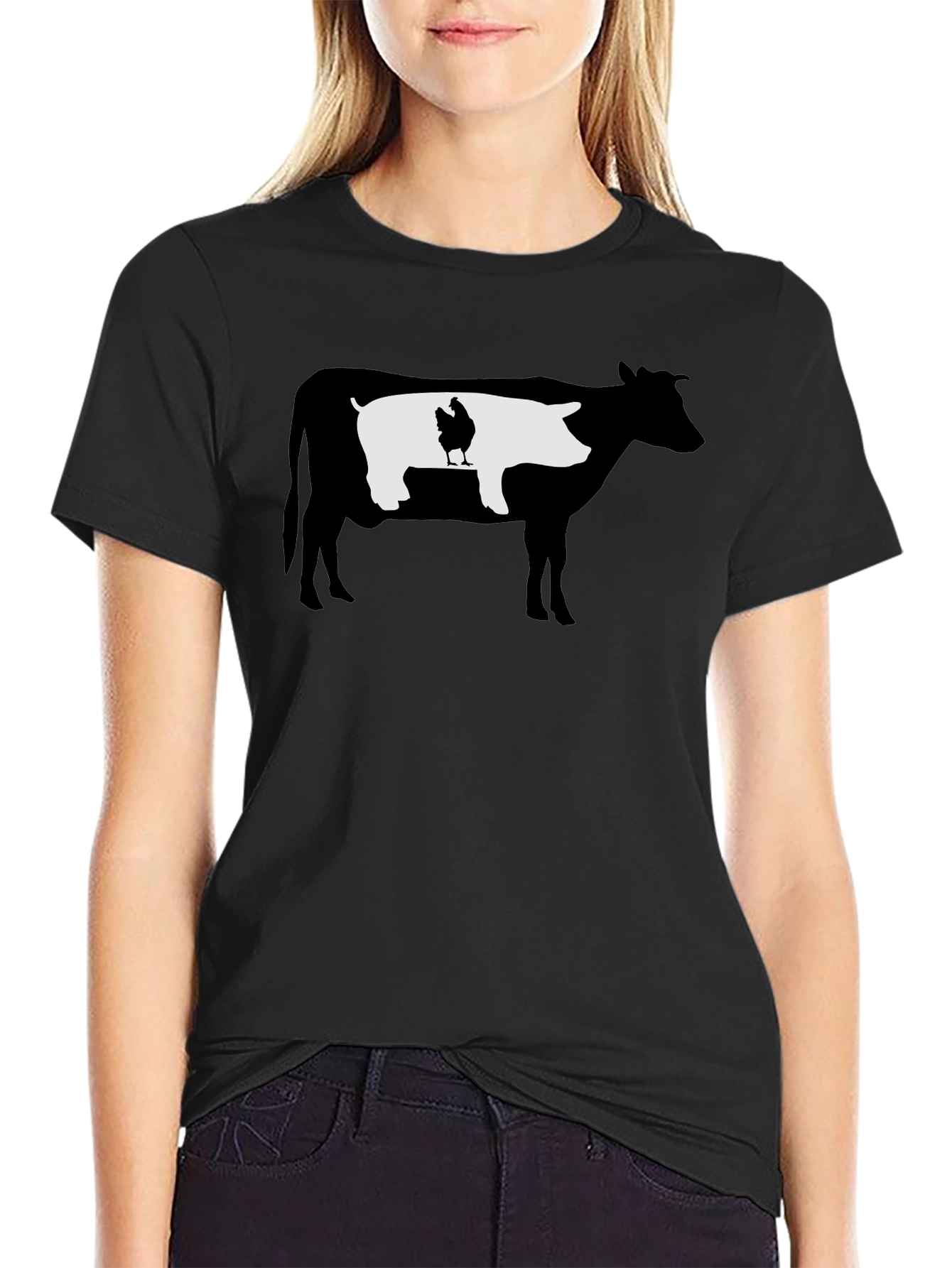 Cow Pig Chicken Funny T-Shirt