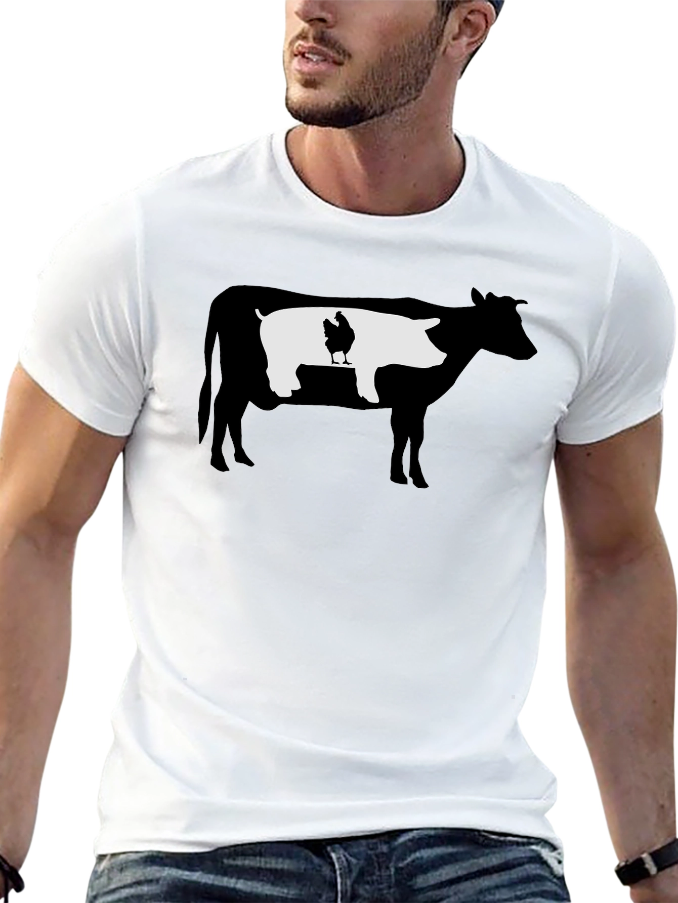Cow Pig Chicken Funny T-Shirt