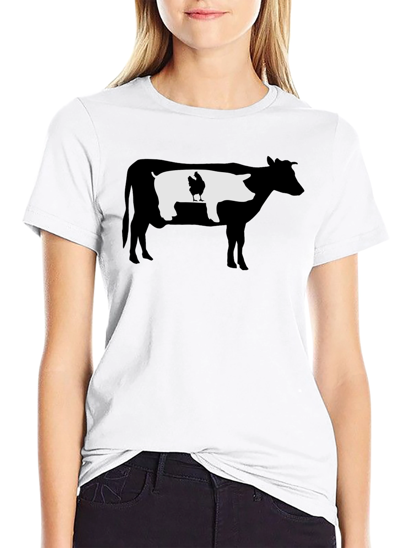 Cow Pig Chicken Funny T-Shirt