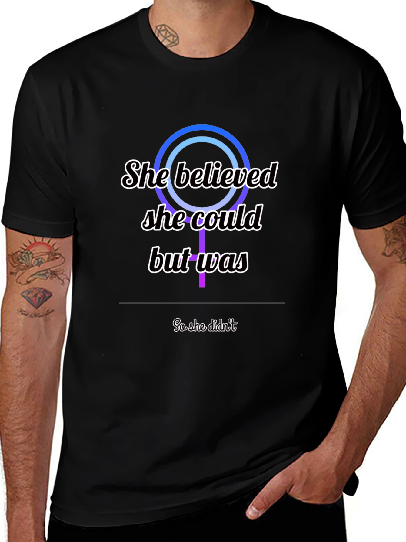 Empowering Graphic Tee: She Believed She Could