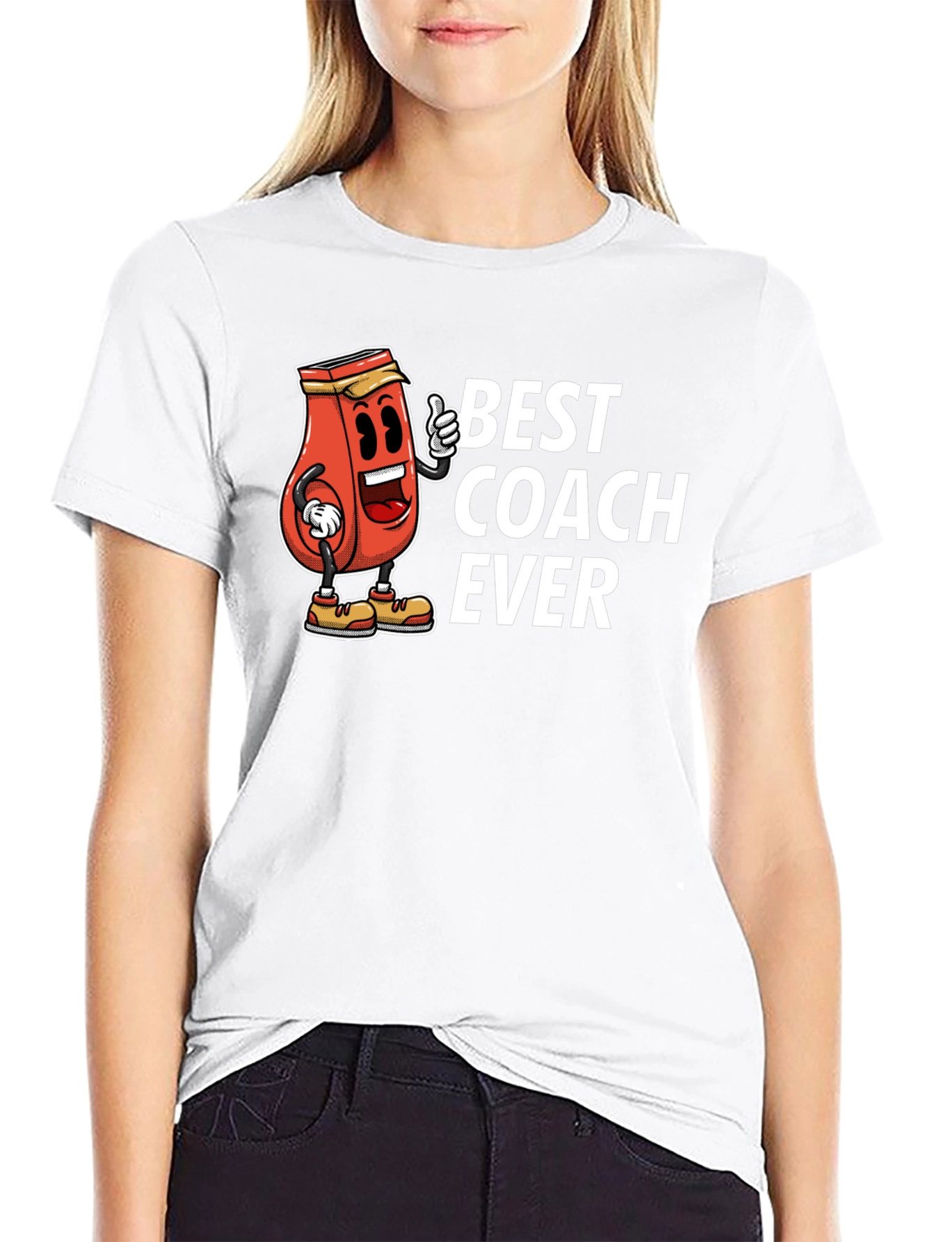 Best Coach Ever Black Graphic T-Shirt