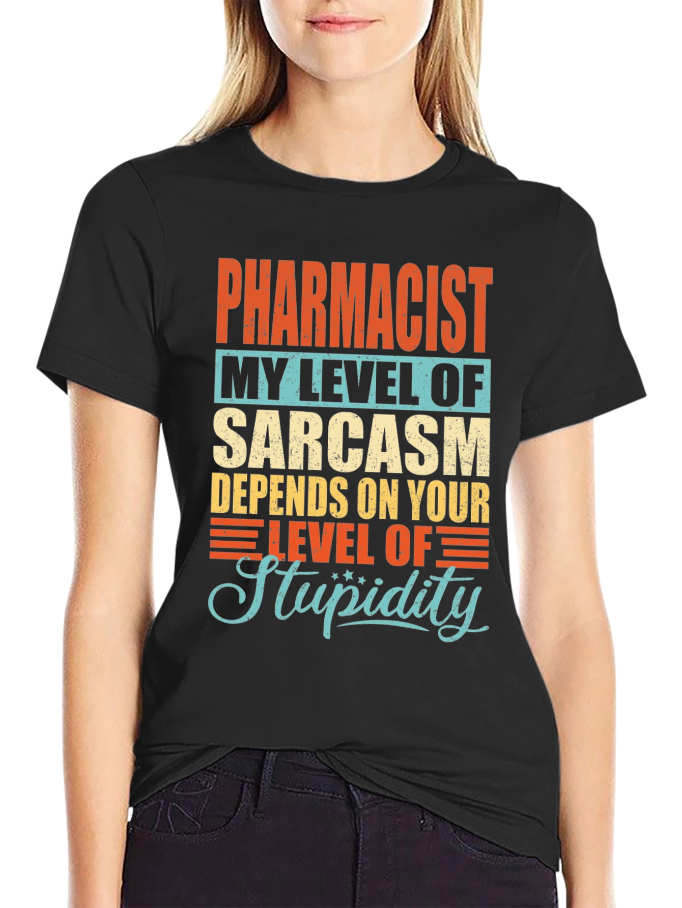 Pharmacist Sarcasm Level Graphic T-Shirt