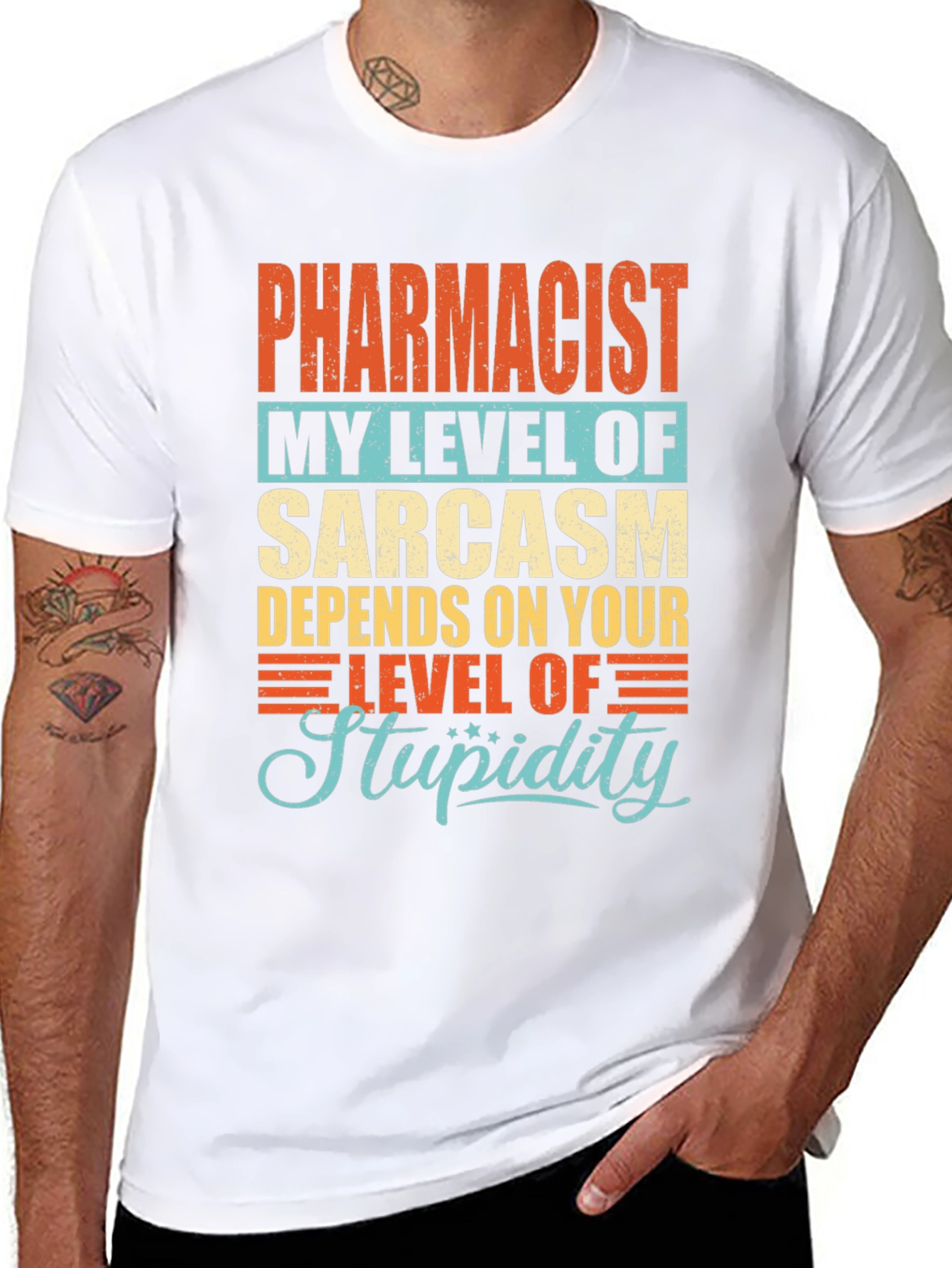 Pharmacist Sarcasm Level Graphic T-Shirt
