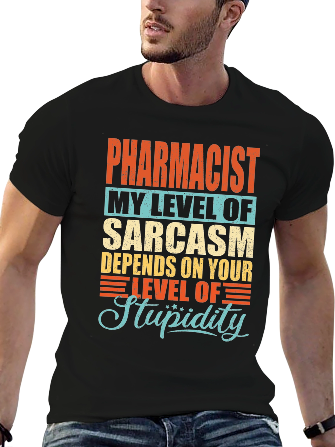 Pharmacist Sarcasm Level Graphic T-Shirt