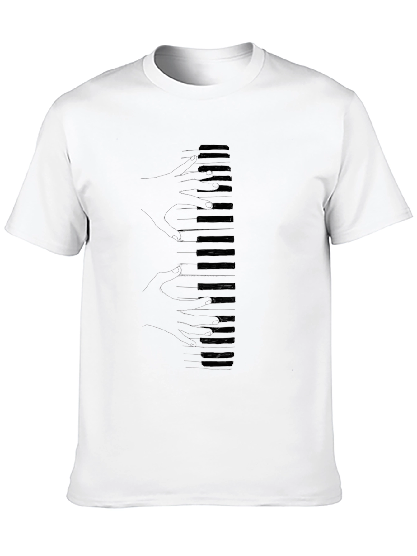 Piano Keys Hand Graphic T-Shirt - Soft Cotton Tee