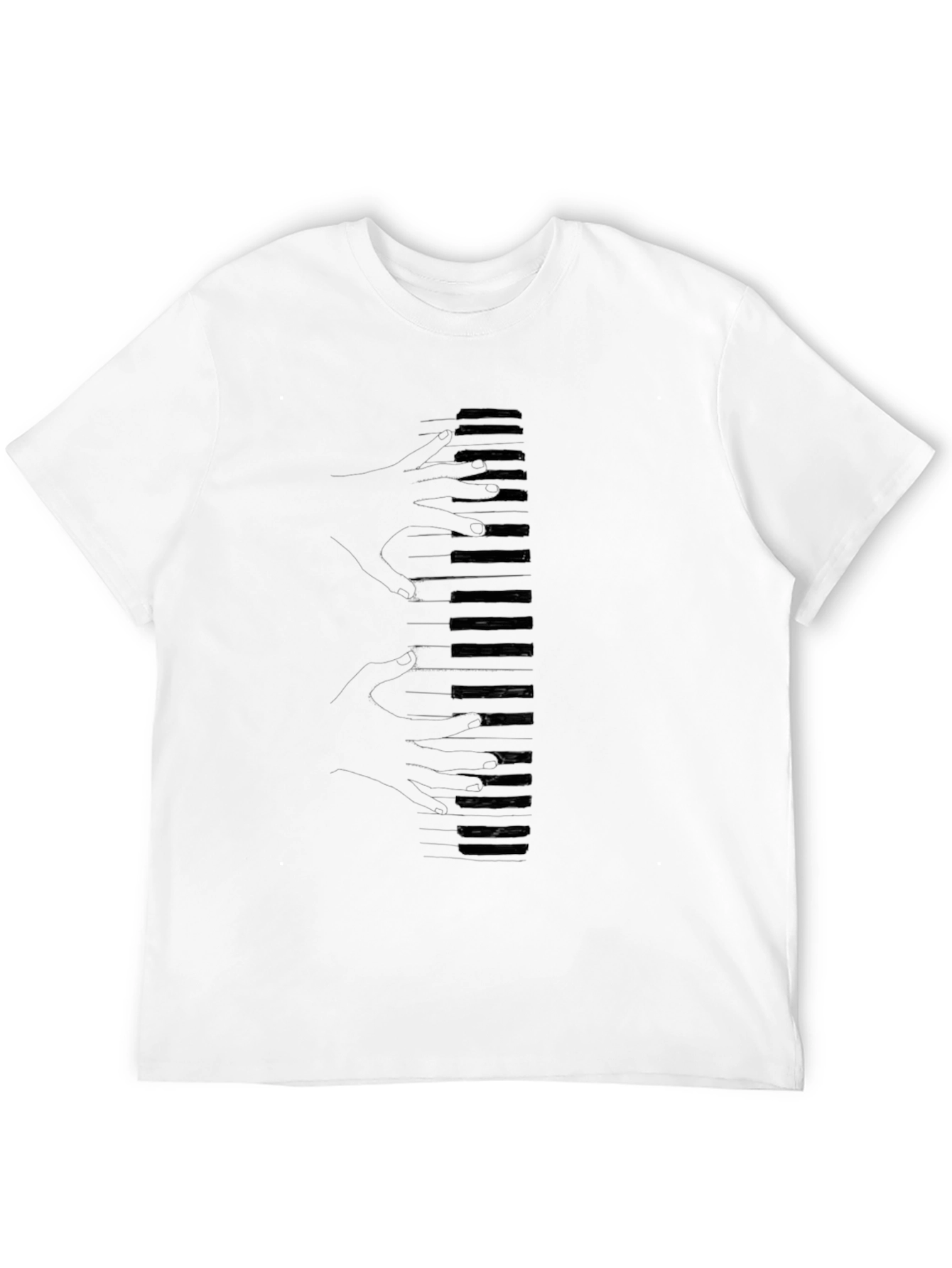 Piano Keys Hand Graphic T-Shirt - Soft Cotton Tee