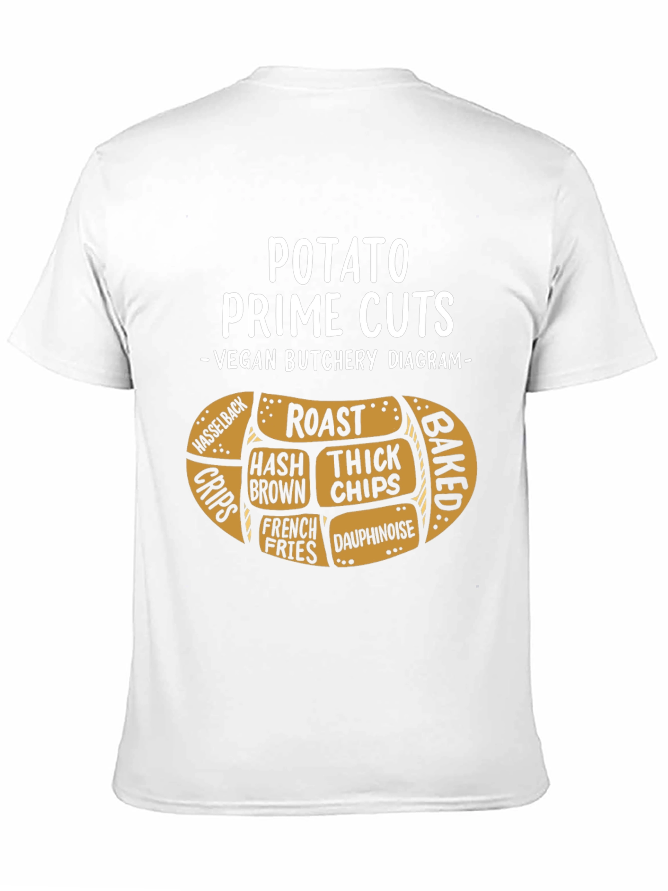 Potato Prime Cuts Vegan Diagram T-Shirt