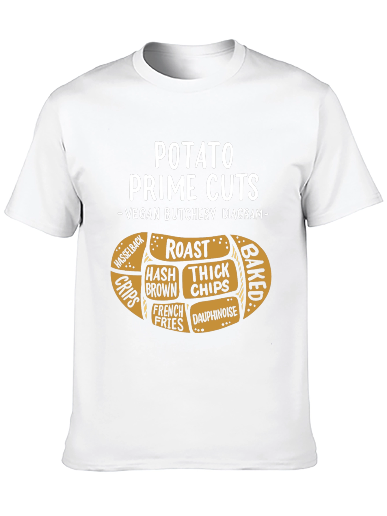 Potato Prime Cuts Vegan Diagram T-Shirt