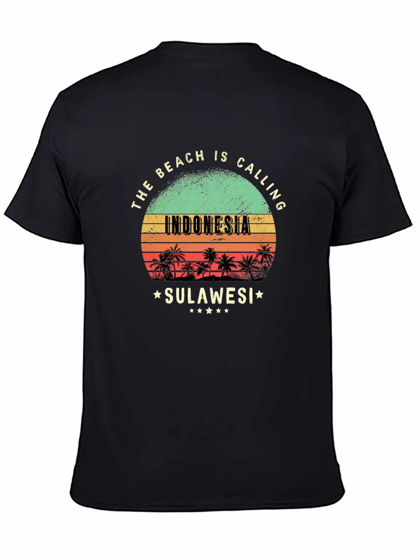 Indonesia Sulawesi Beach Calling Black T-Shirt