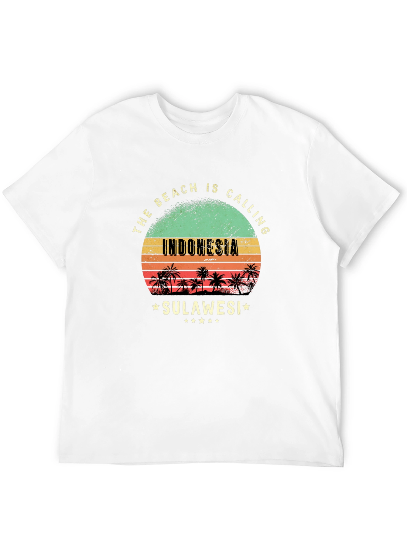 Indonesia Sulawesi Beach Calling Black T-Shirt