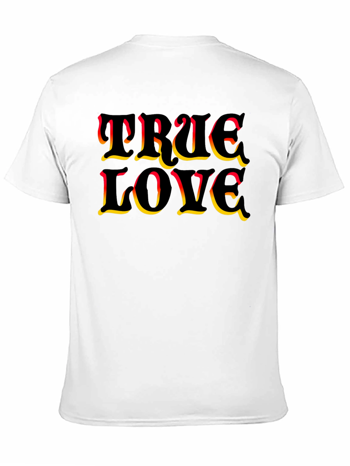 True Love Graphic Print Black T-Shirt