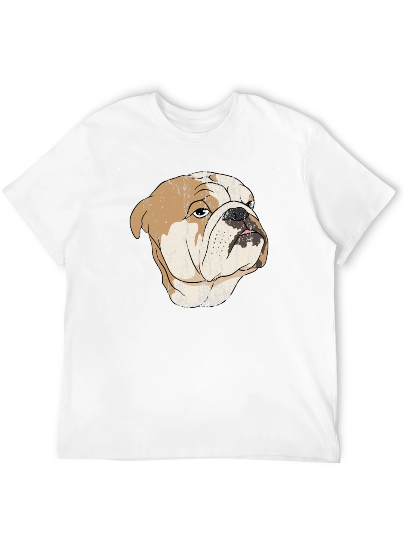 Bulldog Graphic Print Black T-Shirt
