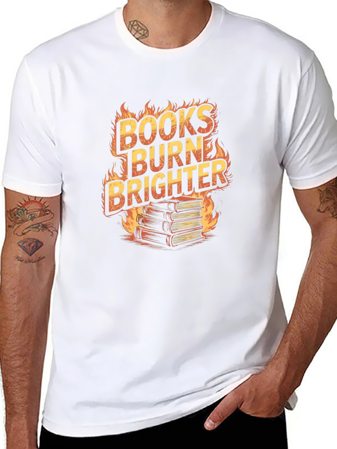 Books Burn Brighter Graphic Tee
