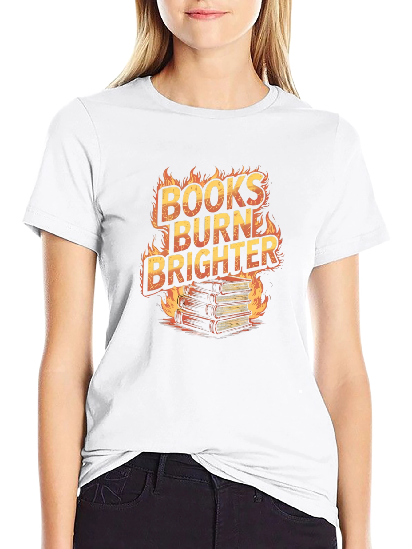 Books Burn Brighter Graphic Tee