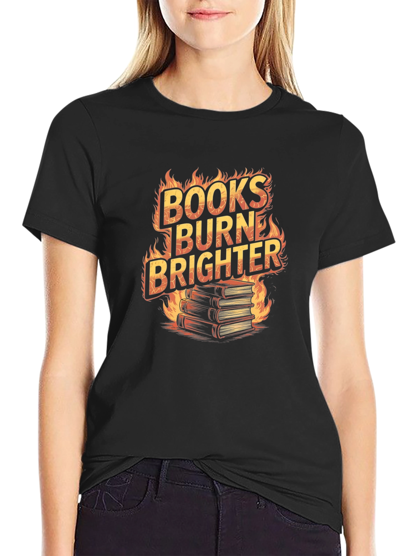 Books Burn Brighter Graphic Tee