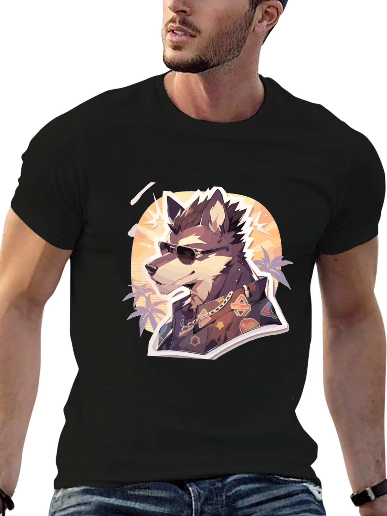 Cool Wolf T-Shirt - Summer Vibes