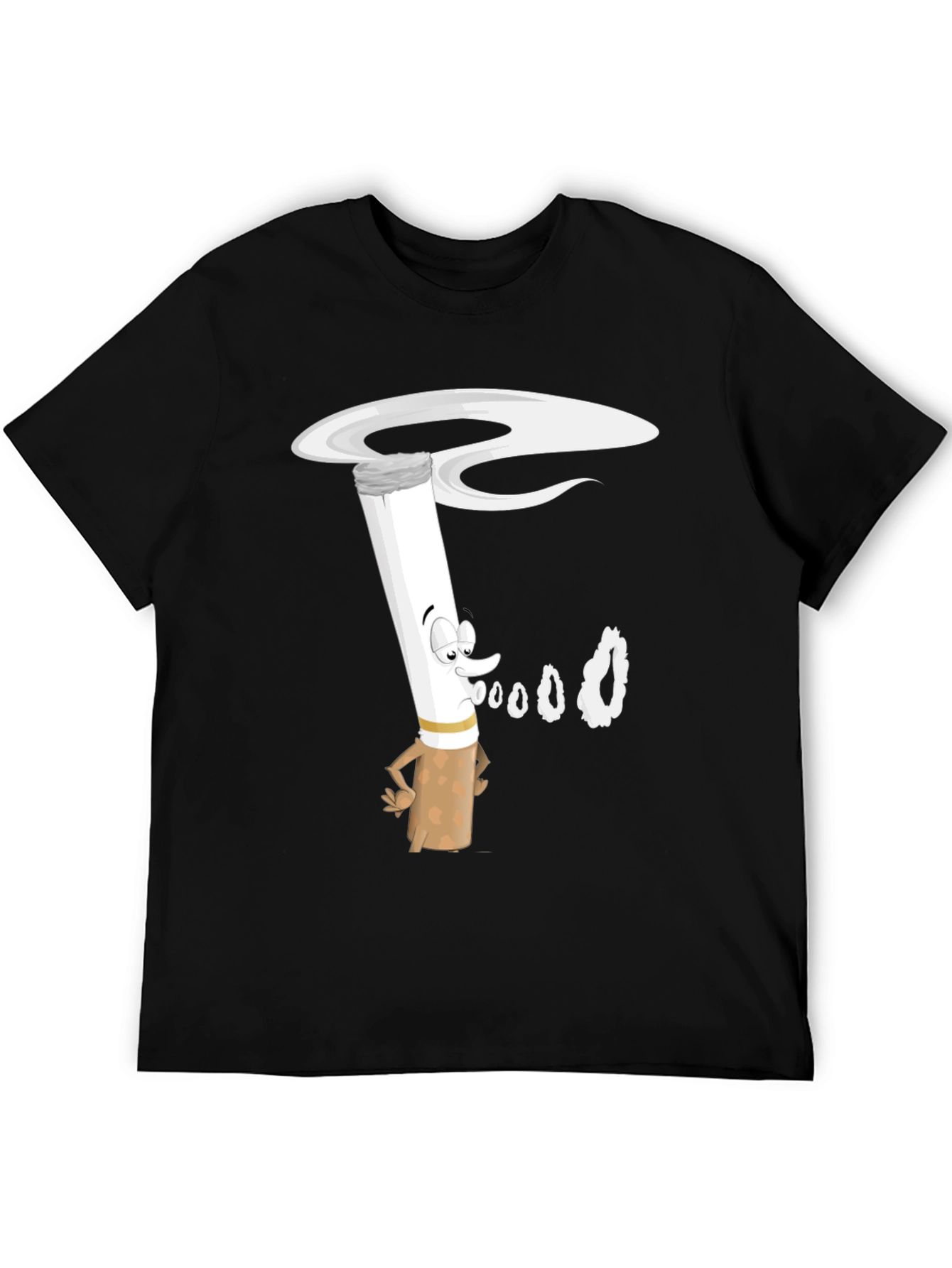 Cartoon Cigarette T-Shirt - Black Graphic Tee