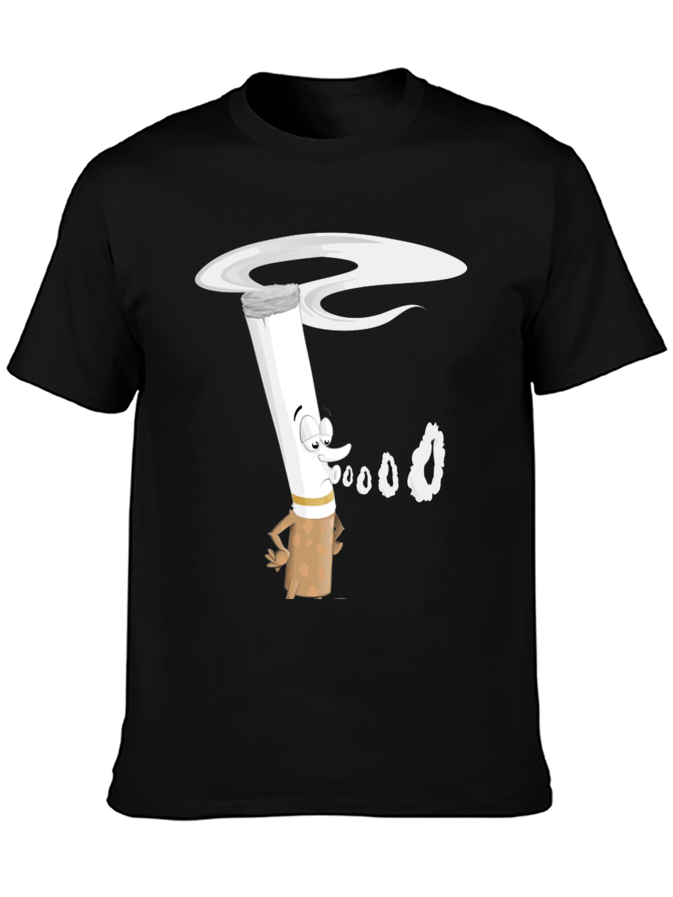 Cartoon Cigarette T-Shirt - Black Graphic Tee
