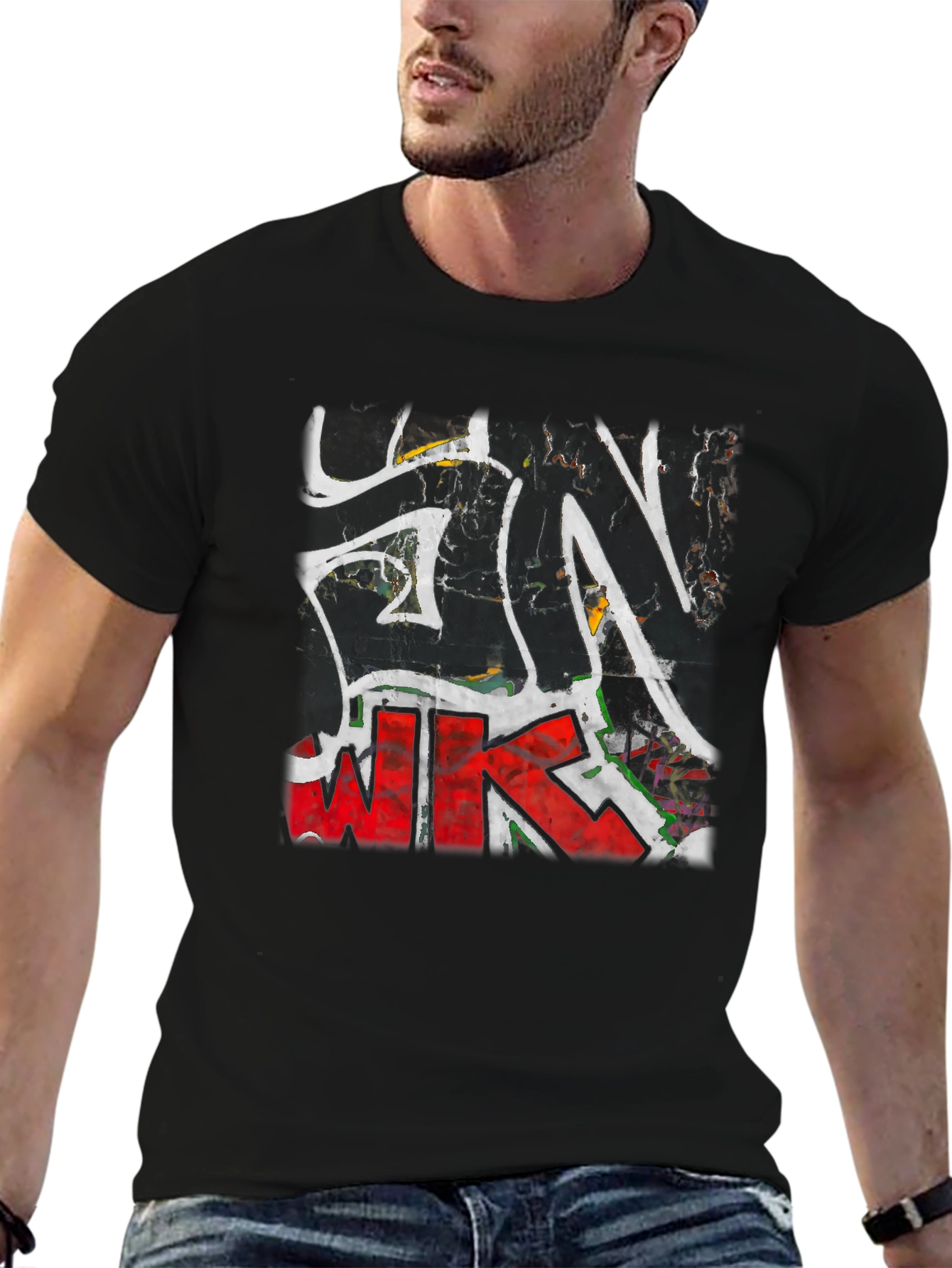 Edgy Urban Graffiti T-Shirt - Bold Streetwear Style