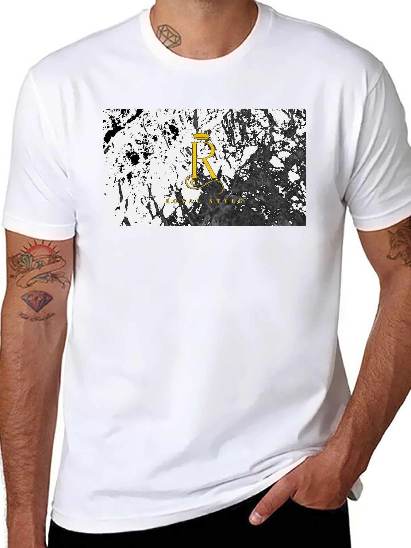 Royal Style Black Graphic T-Shirt