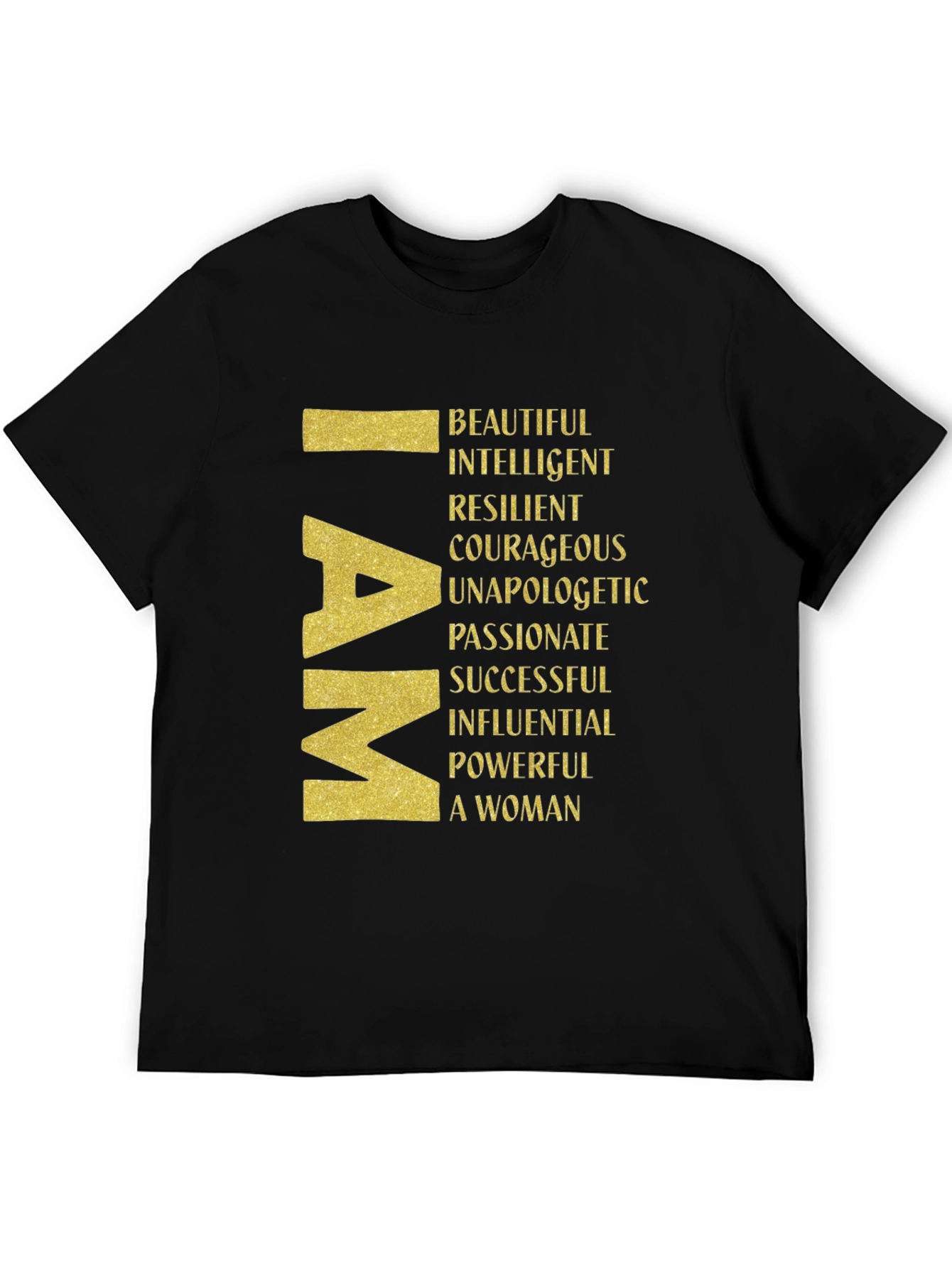 I AM Woman Graphic Tee - Empowering Black T-Shirt