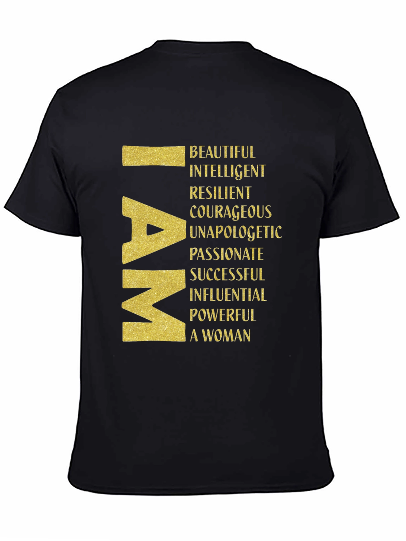 I AM Woman Graphic Tee - Empowering Black T-Shirt