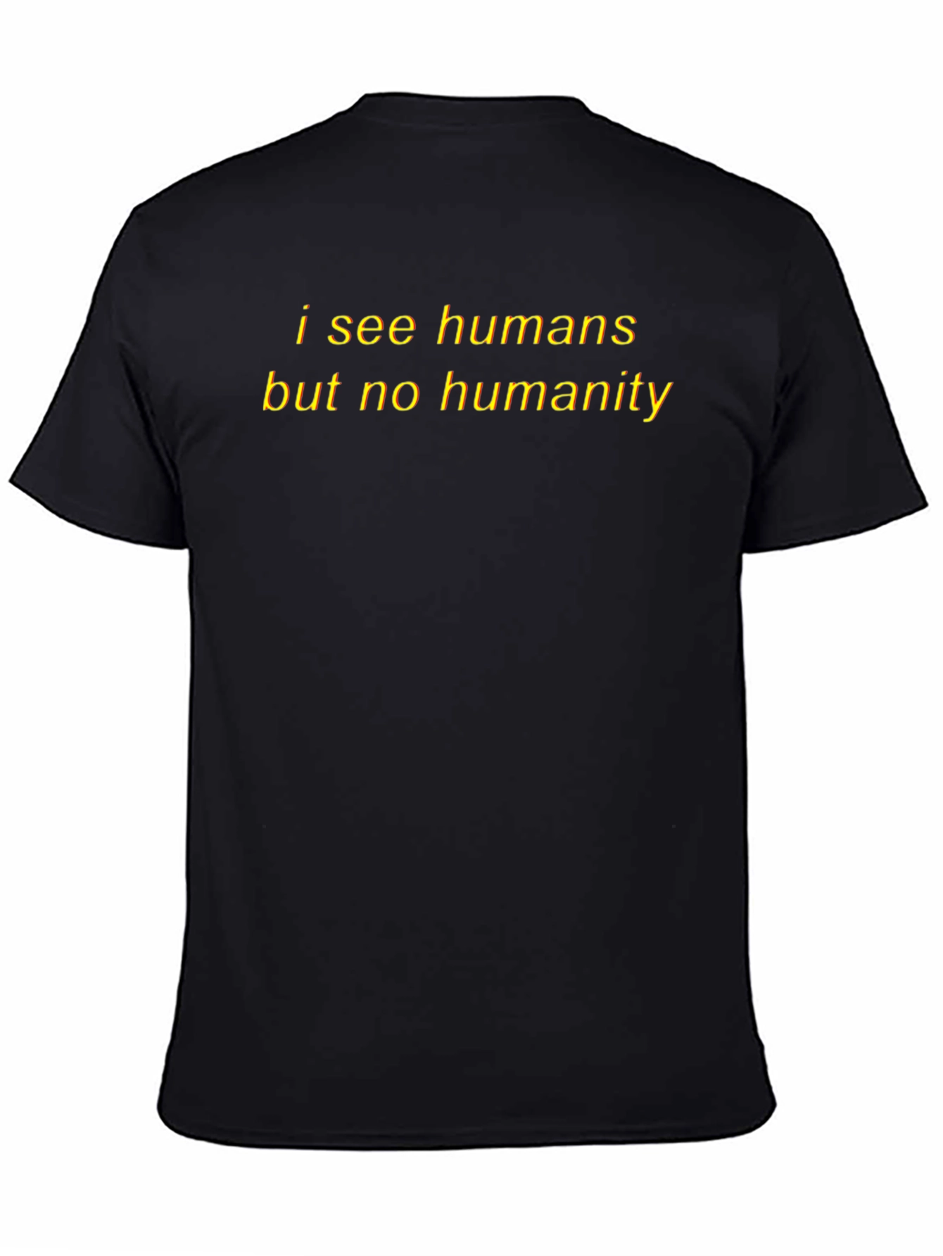 I See Humans Black Graphic Tee