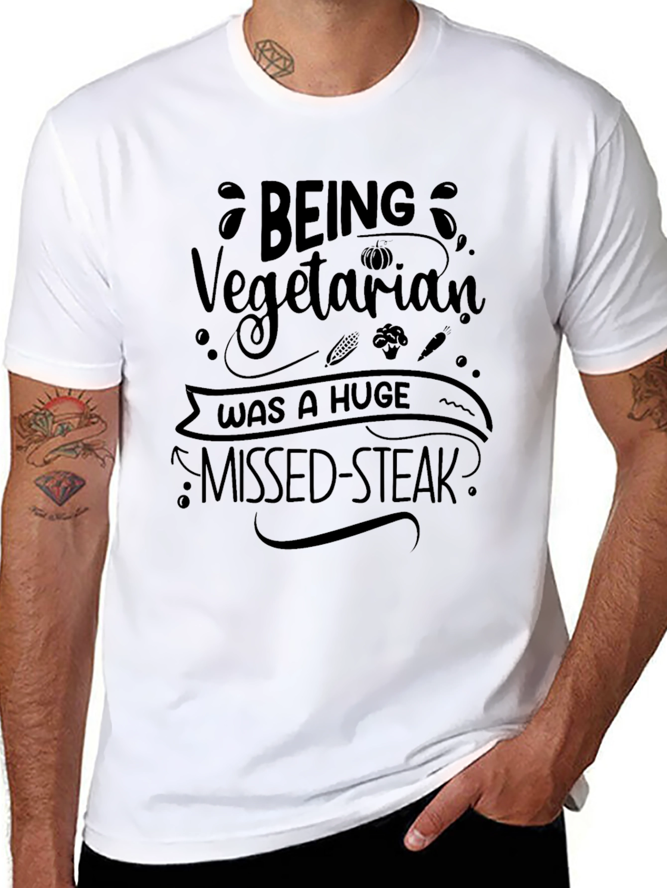 Being Vegetarian Missed-Steak T-Shirt