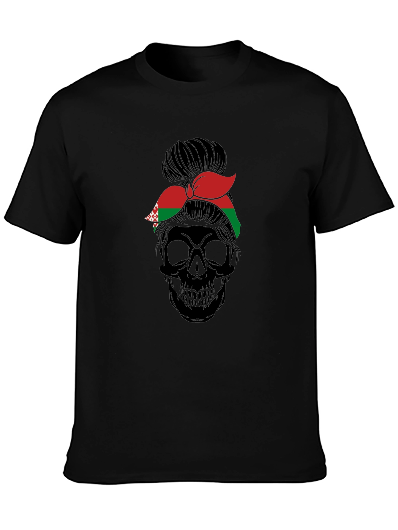 Belarus Messy Bun Skull Tee