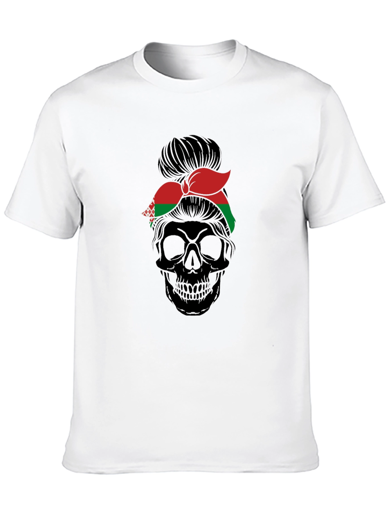 Belarus Messy Bun Skull Tee