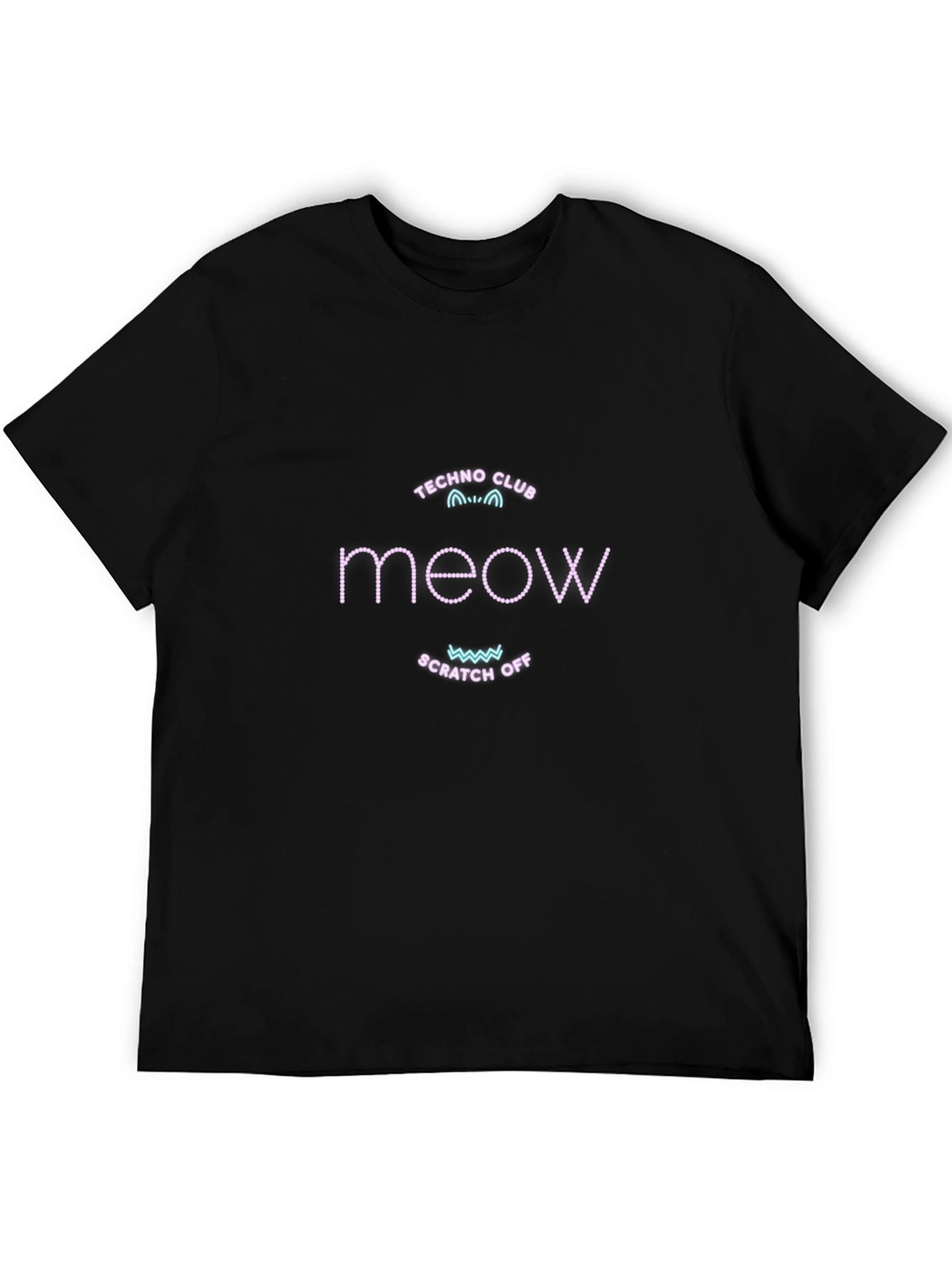 Meow Techno Club Black T-Shirt