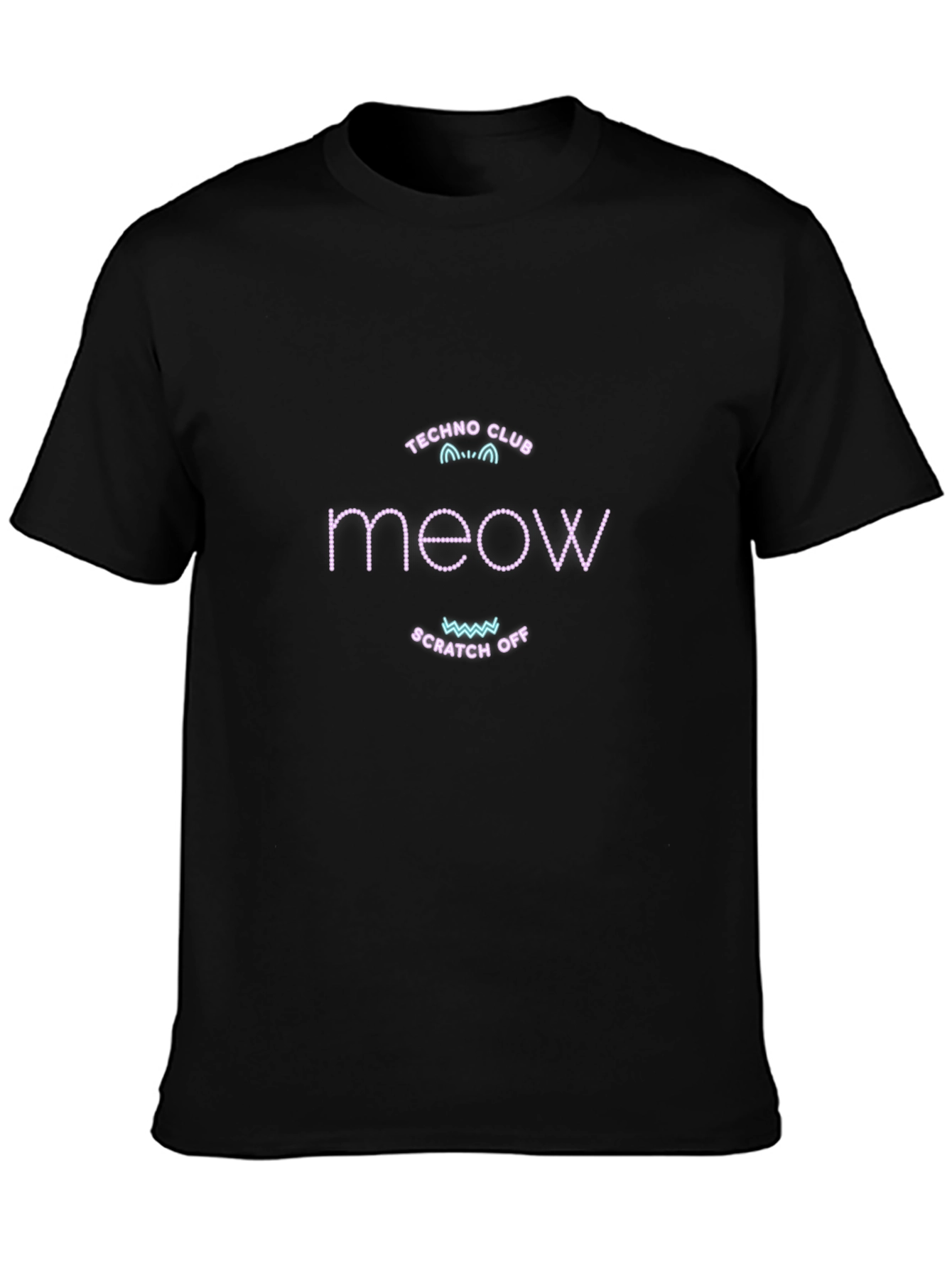 Meow Techno Club Black T-Shirt