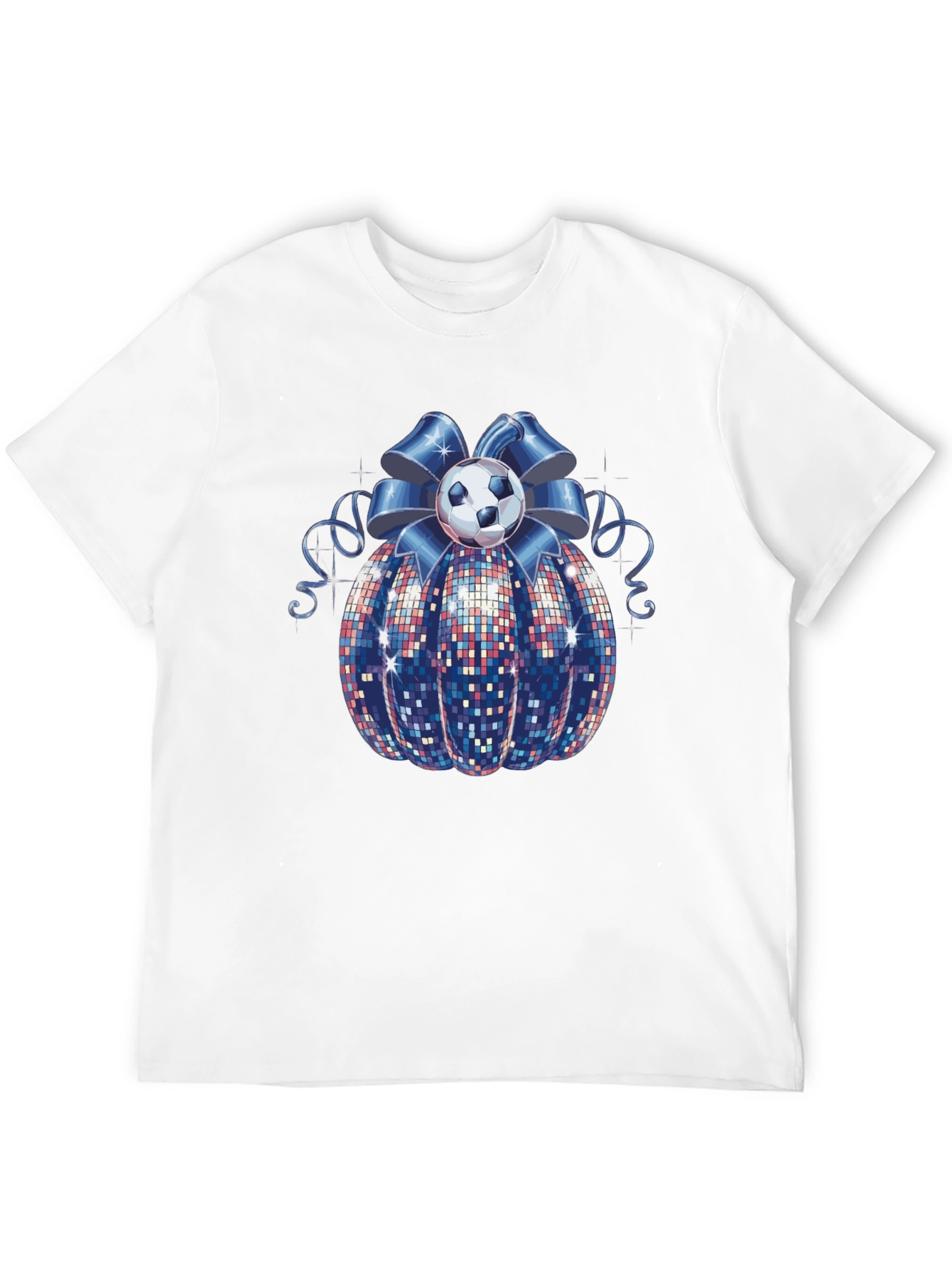 Festive Soccer Ball Bow T-Shirt